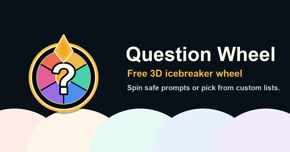 Random Question Picker | Free Question Wheel Generator